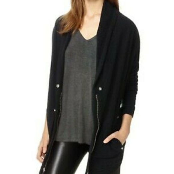Aritzia Wilfred Rousseau Sweater L Black Grey Zip